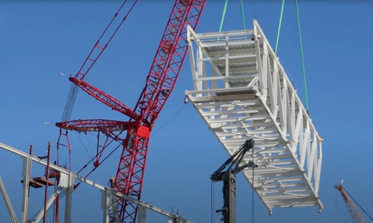 Construction Update video. First truss.